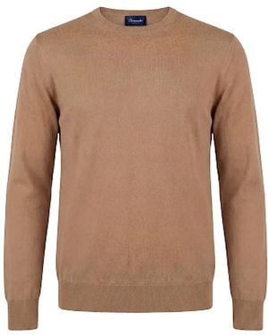 Drumohr Truien & Vesten ,Bruin ,Katoen Cotton Crewneck