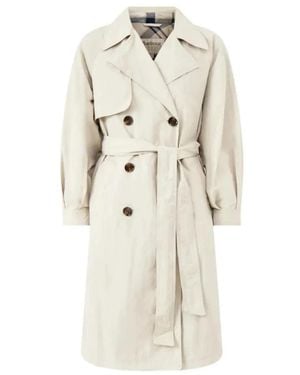 Barbour Klassieke Double-Breasted Trenchcoat - Naturel