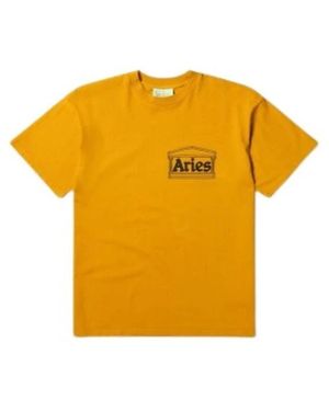 Aries Temple Tee - Geel
