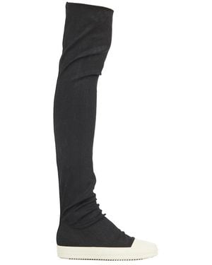 Rick Owens Denim High Sock Sneaker - Schwarz