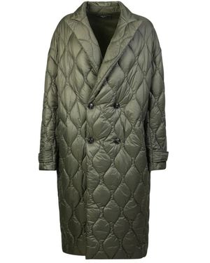 Amiri Jassen ,Groen ,Nylon Gestikte Oversized Jas