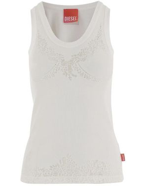 DIESEL Sleeveless Tops - White