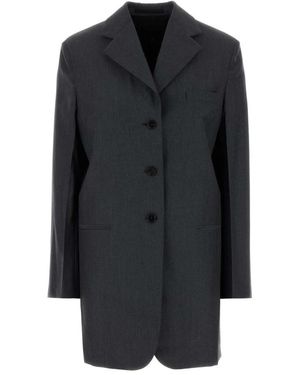 Jil Sander Wollmischungs Oversize-Blazer - Blau
