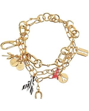 Patrizia Pepe Doppelketten-Armband Mit Anhängern - Mettallic