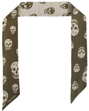 McQueen Silky Scarves - Verde