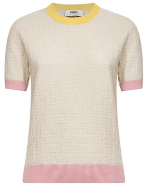 Fendi Round-Neck Knitwear - Neutro