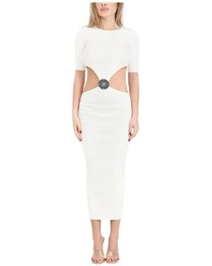 Akep Midi Dresses - White