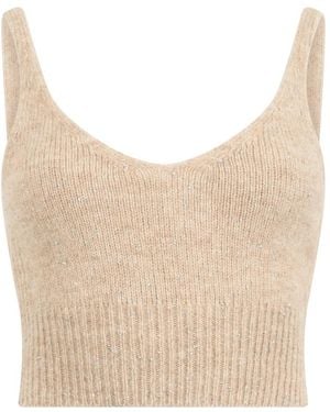 Peserico Sleeveless Tops - Natural