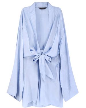 Balenciaga Wrap Mini Dress - Blue