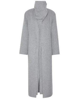 Sportmax Single-Breasted Coats - Gris