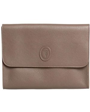 Trussardi Elegante pochette con chiusura magnetica - Marrone