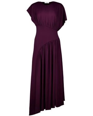 Rabanne Asymmetrische Lange Jurk - Paars