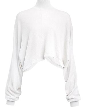 Alaïa Weiße Rollkragenpullover Langarm
