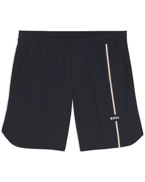 BOSS Korte Broeken ,Blauw ,Polyester Sh Toc Game 8 Tennisbroekjes