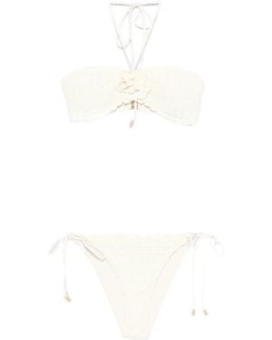 Zimmermann Awaken Crochet Flower Bikini - Weiß
