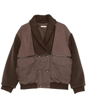 Sessun Bomber Jackets - Brown