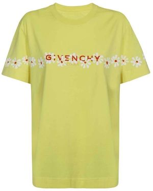Givenchy Floral Logo T-Shirt - Yellow