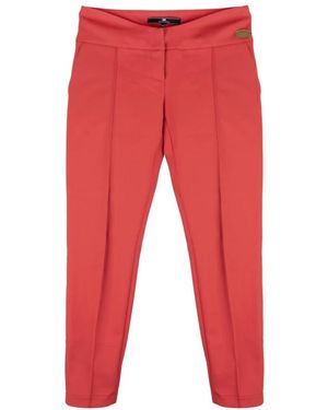 Elisabetta Franchi Slim-Fit Trousers - Red