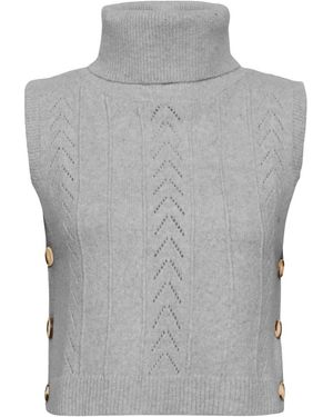 Cream Gebreide Kleding - Grijs