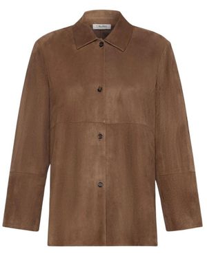 Max Mara Jassen ,Bruin ,Chaqueta De Ante Fango