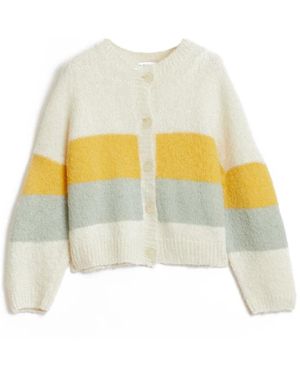 Rodebjer Truien & Vesten ,Veelkleurig ,Wol Alpaca Cardigan Voor Herfstdagen - Geel