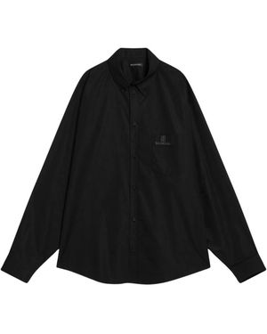 Balenciaga Overhemd Met Lange Mouwen En Knoopsluiting - Zwart