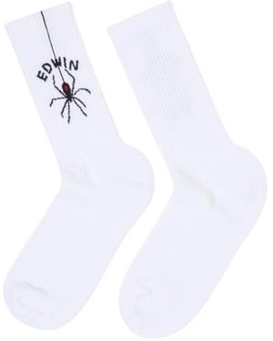 Edwin Spider Socks - Weiß