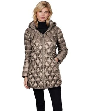 Junge Diamantgesteppte Leichte Daunenjacke Champagner - Schwarz