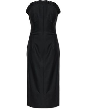 McQueen Kleedjes ,Zwart ,Wol Off-Shoulder Jurk