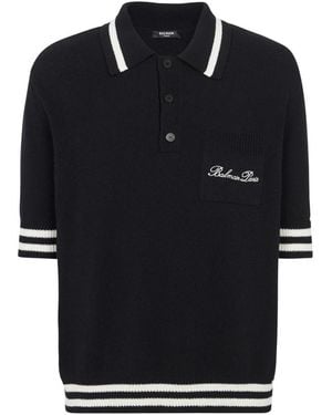 Balmain Polo Punto Logo - Black