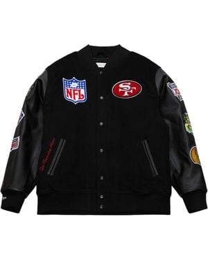 Mitchell & Ness San Francisco 49Ers Varsity Letterman Jacke - Schwarz