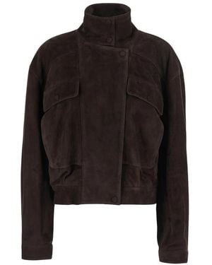 Nour Hammour Leather Jackets - Negro