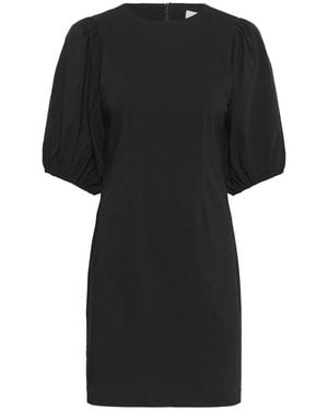 Soaked In Luxury Schwarzes feminines kleid mit puffärmeln