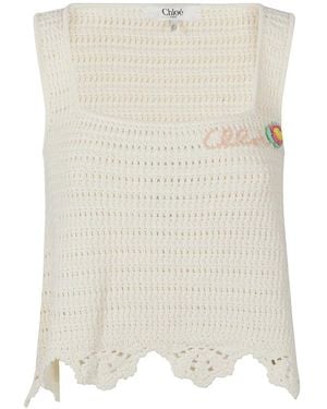 Chloé Sleeveless Tops - Blanco