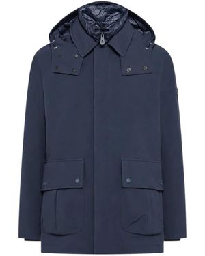 Peuterey Jassen ,Blauw ,Polyester Cappotto Sarthe Ksm