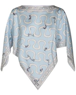 PUCCI Seidenbluse Mit Print - Blau