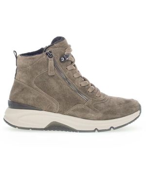 Gabor Lace-Up Boots - Gris