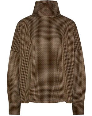 Niu Truien & Vesten ,Bruin ,Batanga High-Neck Sweatshirt