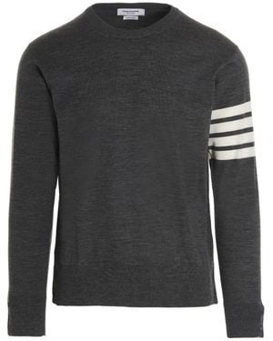 Thom Browne Round-Neck Knitwear - Gris