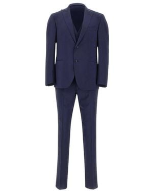 Corneliani Single Breasted Suits - Azul