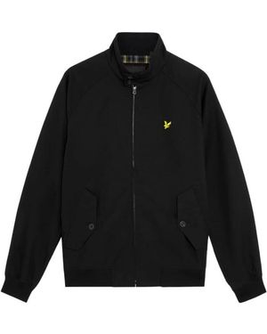Lyle & Scott Jassen ,Zwart ,Katoen Cotton Harrington Jas