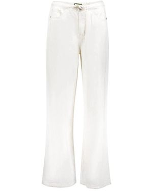 Geisha Wijde Jeans Met Elastische Taille - Wit