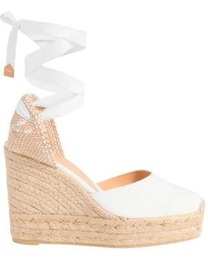 Castañer Schoenen ,Wit ,Katoen Chiara Wedge Espadrilles - Naturel