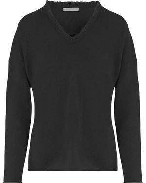 Allude V-Neck Knitwear - Black