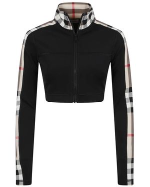 Burberry Hoodies & Sweatvesten ,Zwart ,Zwart Bovenkleding Aw 25 Stijlvolle Laagjes