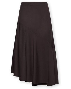 Elena Miro Flanellrock Mit Drapierung - Braun