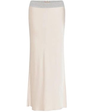 GUSTAV Bias Cut Lange Rok - Naturel