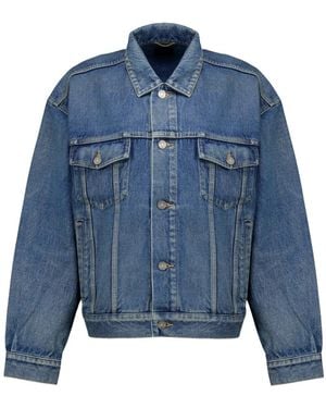 Saint Laurent Jassen ,Blauw ,Denim Denim 70's Trucker Jacket