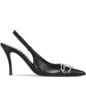 DIESEL Schoenen ,Zwart ,Leer D-Venus Sb Slingback Pumps