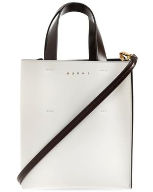 Marni Tassen ,Leer Museo Mini Bag - Wit